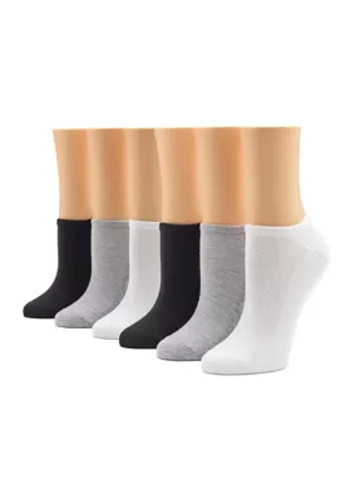 Sport Mesh Top No Show Sock 6 Pair Pack