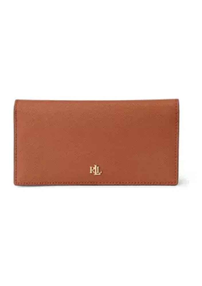 Crosshatch Leather Slim Wallet