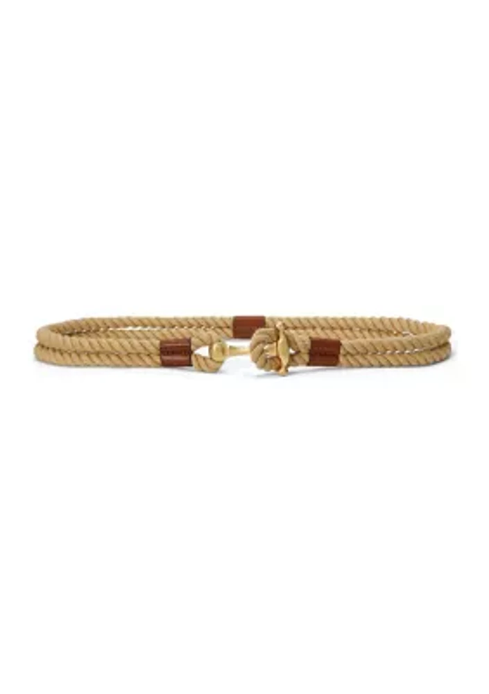 Rope Anchor Toggle Skinny Belt