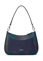 Pinstripe Leather Medium Danni Bag