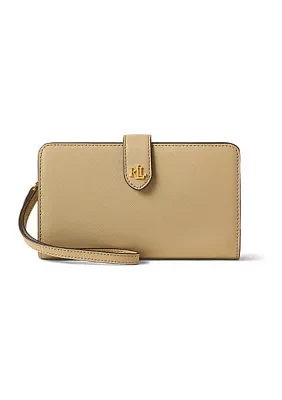 Crosshatch Leather Tech Wristlet