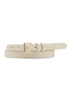 3 for 1 Crocodile and Embossed Belt Set