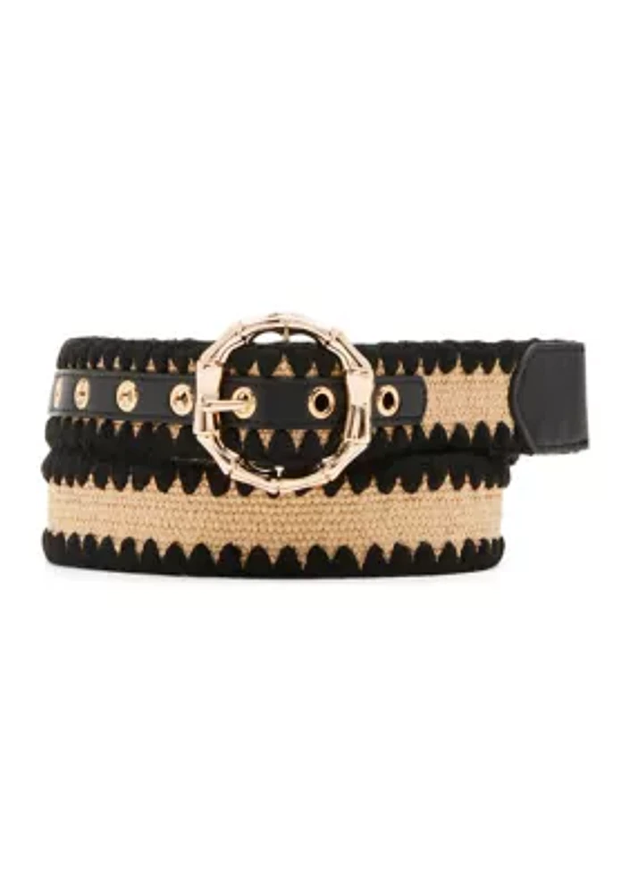 Metal Bamboo Buckle Belt