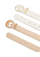 Engraved Metal Keeper Belt - 2 Pack