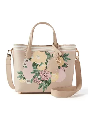Bonded Mini Tote Bag with Double Satchel Straps