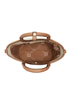 Small Tote with Detachable Strap and Tile Lion Pouch