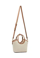 Small Tote with Detachable Strap and Tile Lion Pouch
