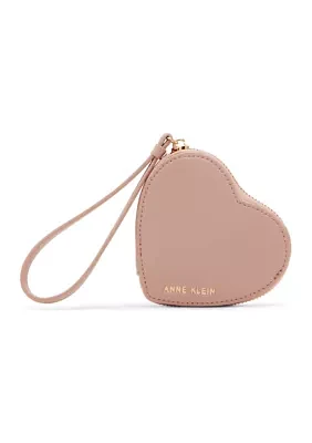 Valentine's Day Heart Zip Around Card Case
