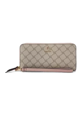 Women's Lock Up Zip Around Wristlet Wallet