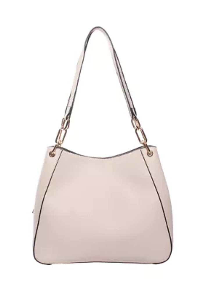 Pebble Triple Compartment Shoulder Bag