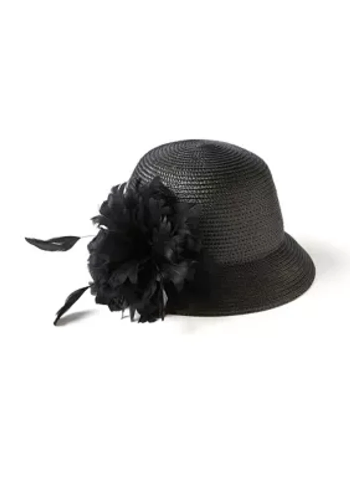 Feather Braid Cloche Hat