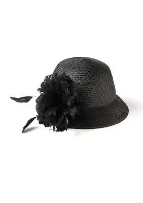 Feather Braid Cloche Hat