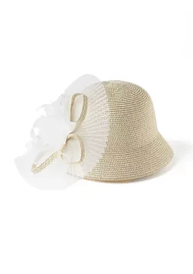 Metallic Braid Cloche Hat