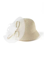 Metallic Braid Cloche Hat