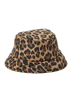 Classic Leopard Print Quilted Bucket Hat 