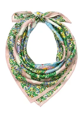 Springtime Gardens Silk Square Scarf