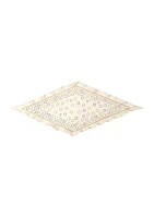 Tea Rose Printed Silk Diamond Scarf