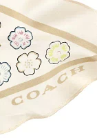 Tea Rose Printed Silk Diamond Scarf