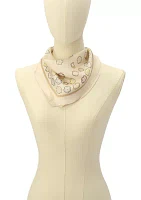 Tea Rose Printed Silk Diamond Scarf