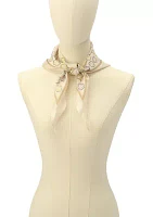 Tea Rose Printed Silk Diamond Scarf