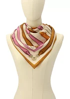 Multi Belt Printed Silk Square Scarf