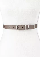 Modern Metal Double Loop Slim Fashion Belt
