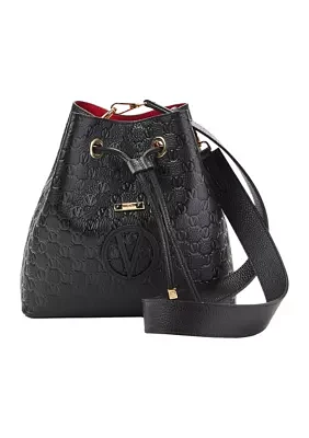 Karl Medallion Drawstring Bucket Bag