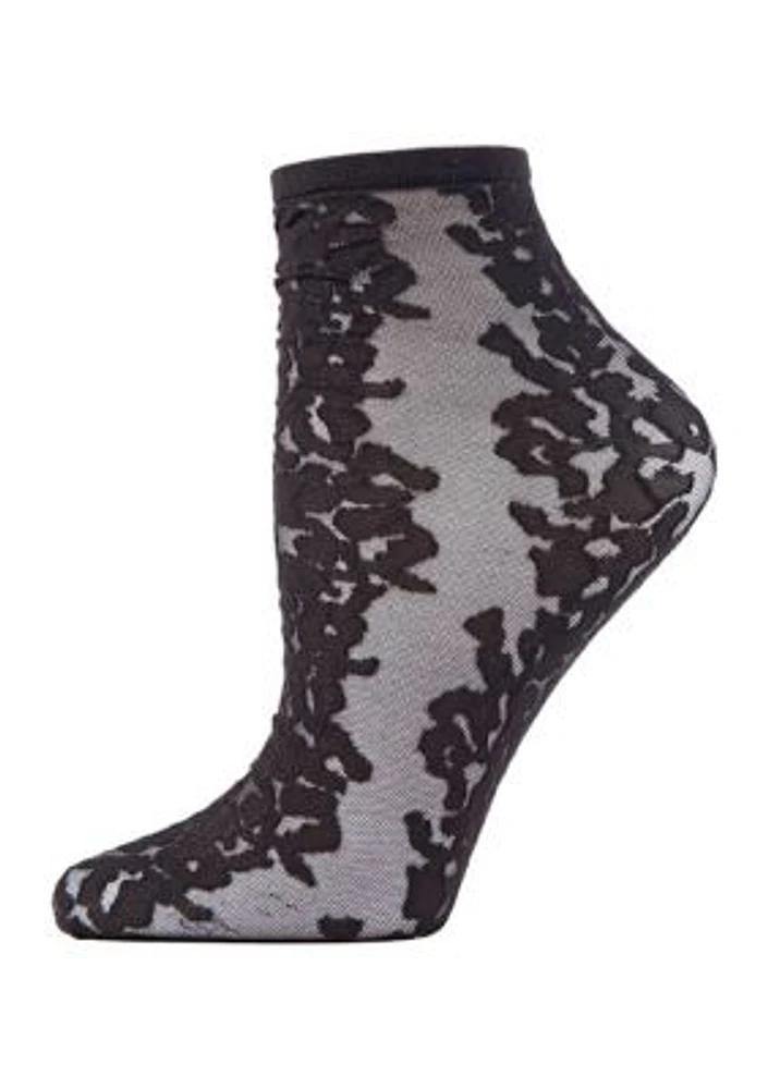 Animal Sheer Shortie Socks
