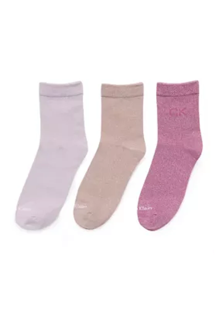 3-Pack of Sparkle Anklet Socks