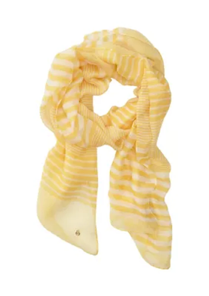 Washed Up Striped Oblong Scarf