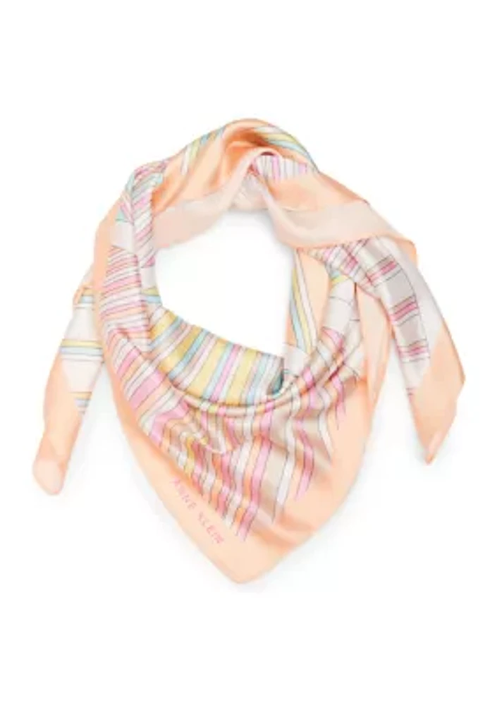 Crisscross Stripe Square Scarf
