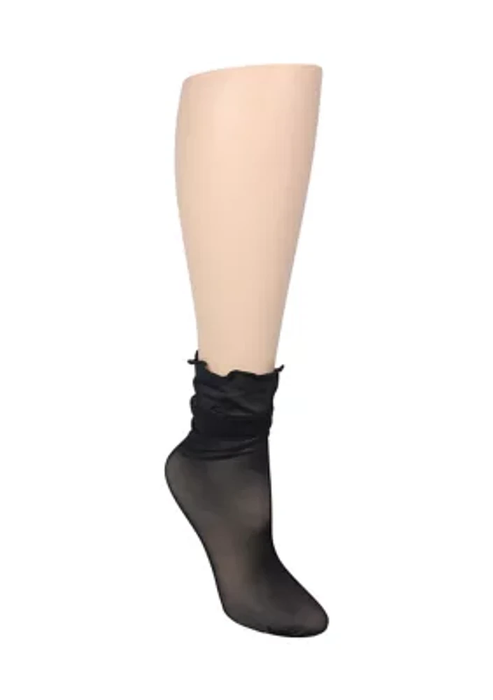 Mesh Slouchy Anklet Socks