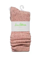 Speckled Rib Knit Slouch Socks - 2 Pack