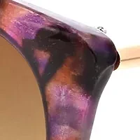 Butterfly Cat Eye Sunglasses with Metal Temples 