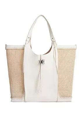 Sylvia Tobo Raffia Bag