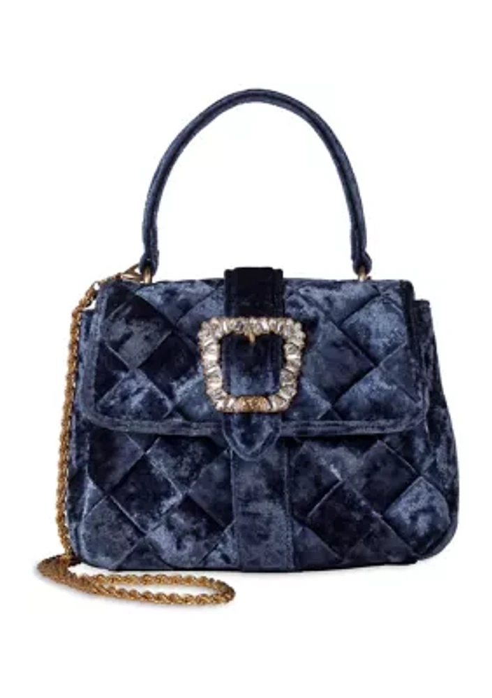 Brit Top Handle Crushed Velvet Crossbody