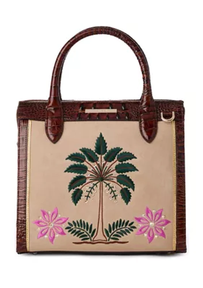 Small Caroline Compact Leather Satchel