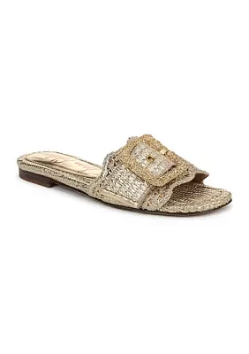 Bambi Raffia Slide Sandals