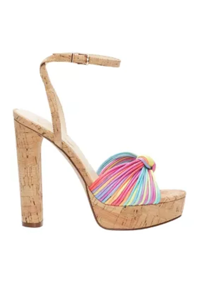 Jessica Simpson Immie Cork Heeled Sandals The Summit