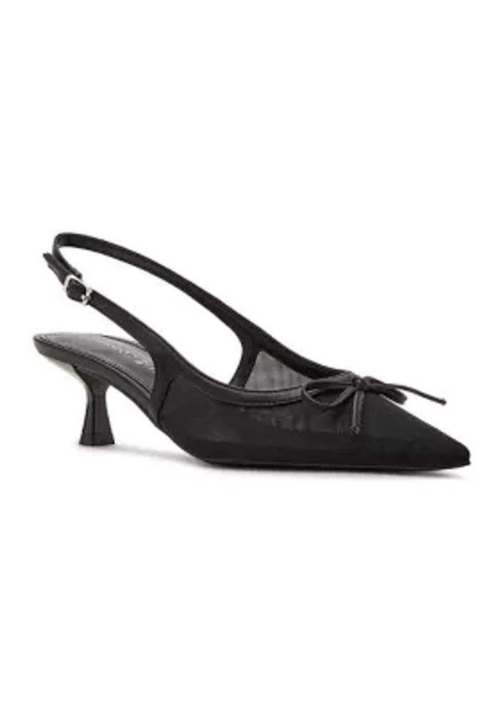 Vogue Pointed Toe Sling Back Heels