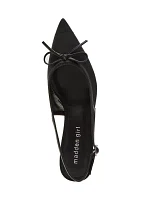 Vogue Pointed Toe Sling Back Heels