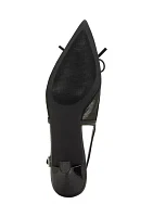 Vogue Pointed Toe Sling Back Heels