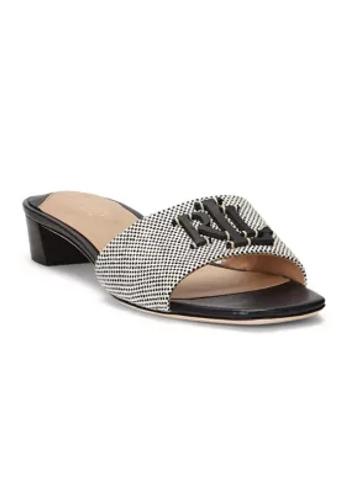 Fay Canvas and Leather Sandals