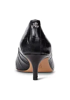 Adrienne Crocodile Embossed Leather Pumps
