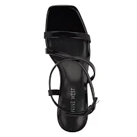 Hinell Square Toe Tapered Heel Dress Sandals