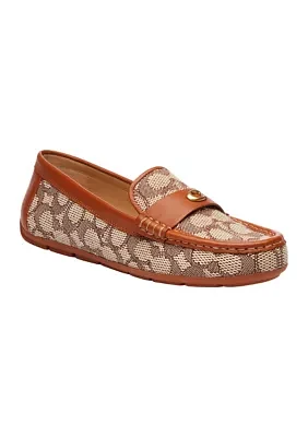 Sculpted C Signature Textile Jacquard Driver Loafers