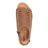 Hana Round Toe Laser Cut Dress Sandals