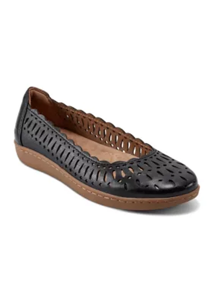 Luna Round Toe Casual Slip On Ballet Flats
