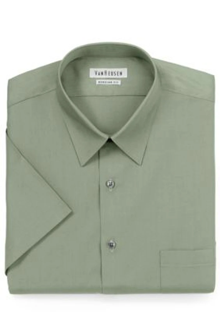 Short Sleeve Poplin Dress Shirt