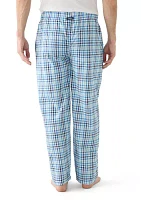Yarn Dyed Woven Blue Check Pajama Pants
